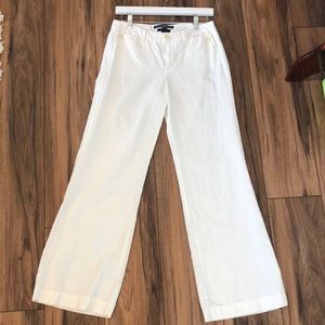White GAP, wide leg size 2, Linen pants (45% linen, 55% cotton) great condition